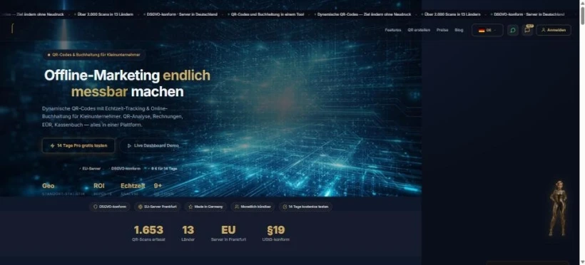 QROVA — динамічні QR-коди зі статистикою та бухгалтерія для Kleinunternehmer
