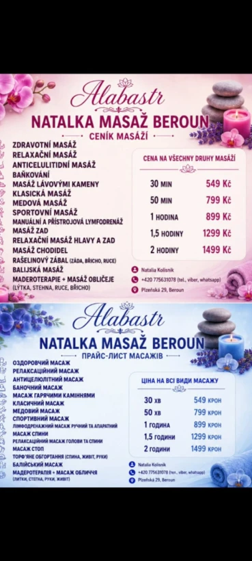 Natalka masaże Beroun
